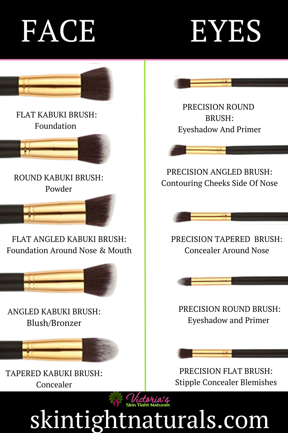 Victoria's Model Series Professional Make Up Brush Set