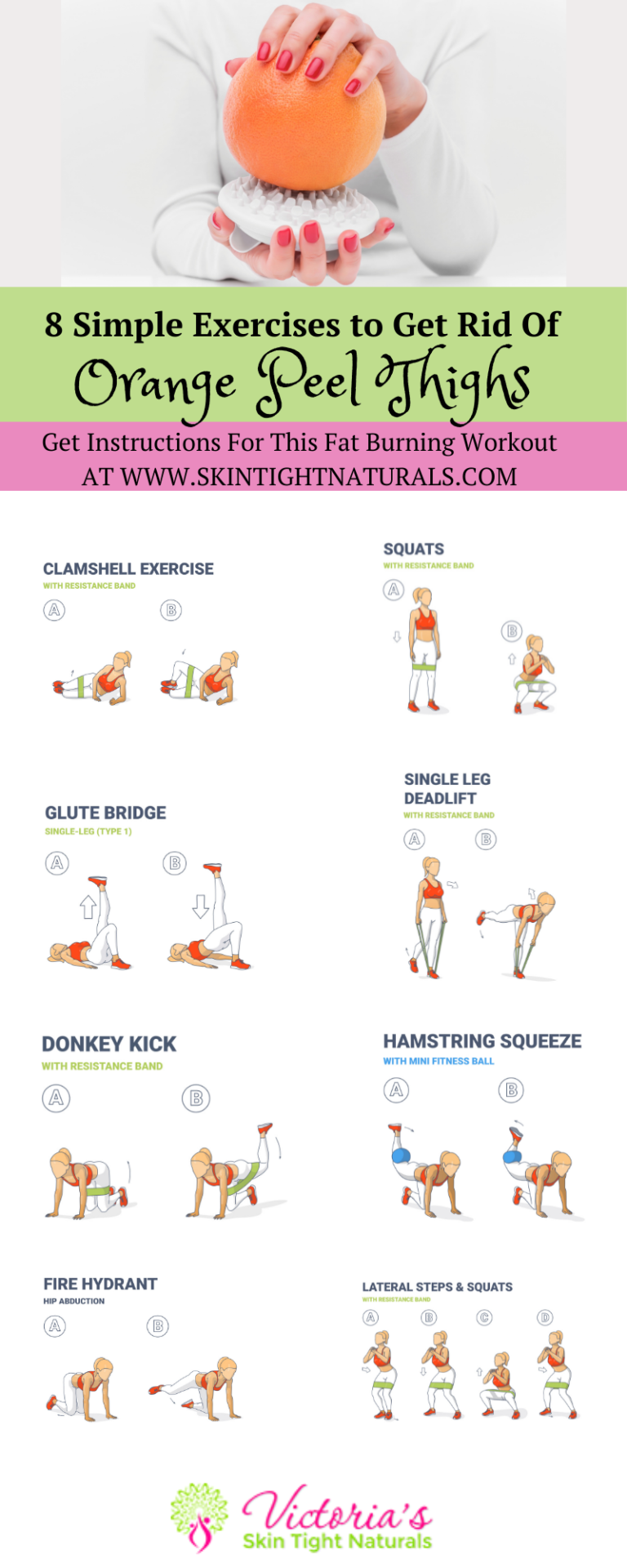 8 Simple Exercises To Get Rid Of Orange Peel Thighs Skin Tight Naturals